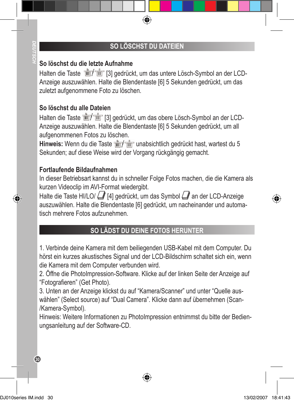 Lexibook DJ010BB / DJ010NO / DJ010SP / DJ010i1 User Manual | Page 30 / 37