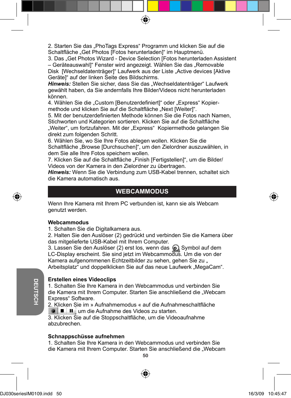 Lexibook DJ030 Series User Manual | Page 50 / 62