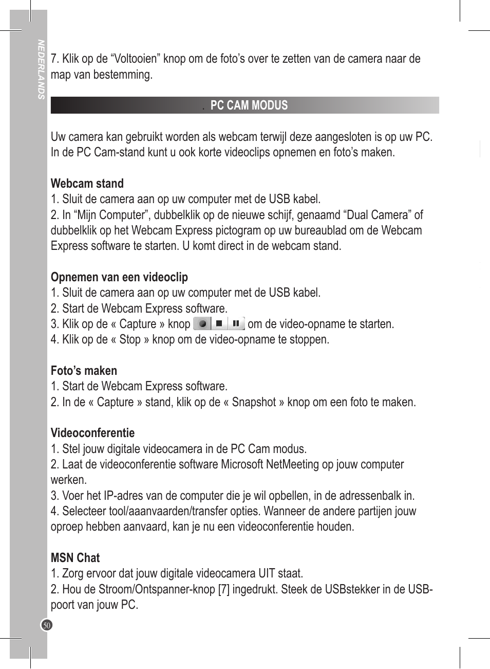 Lexibook DJ045 Series User Manual | Page 50 / 54