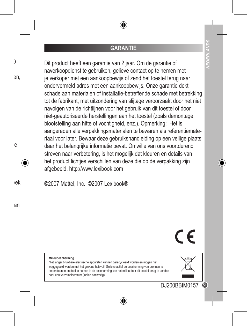 Lexibook DJ200BB User Manual | Page 51 / 51