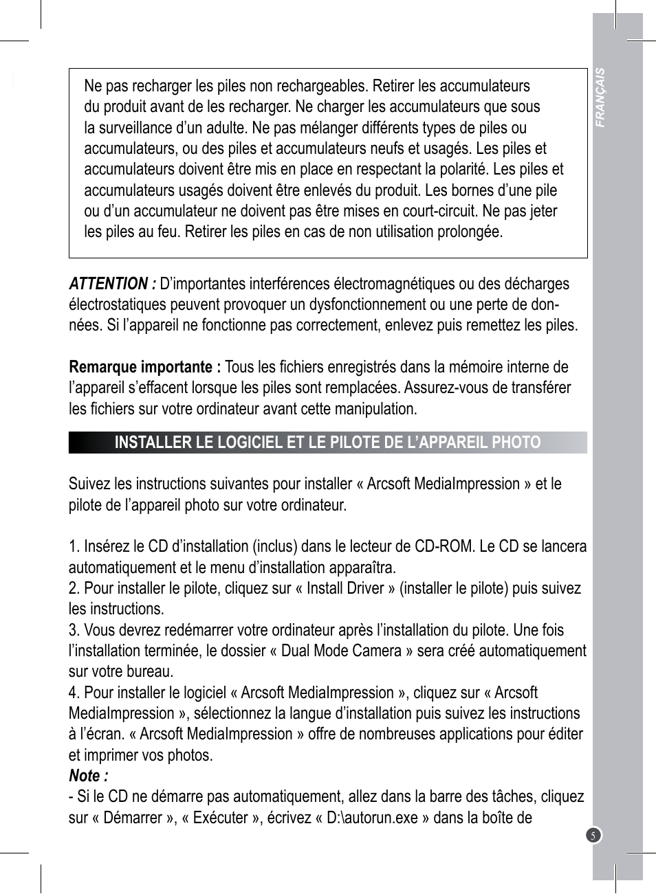 Lexibook DJ013 Series User Manual | Page 5 / 54