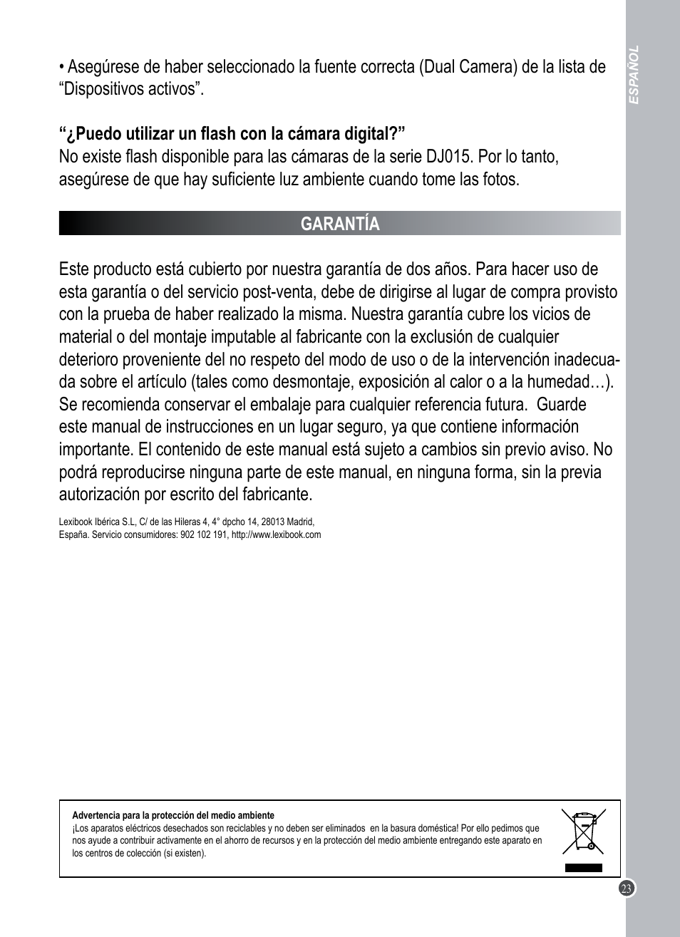 Lexibook DJ015 Series User Manual | Page 23 / 54
