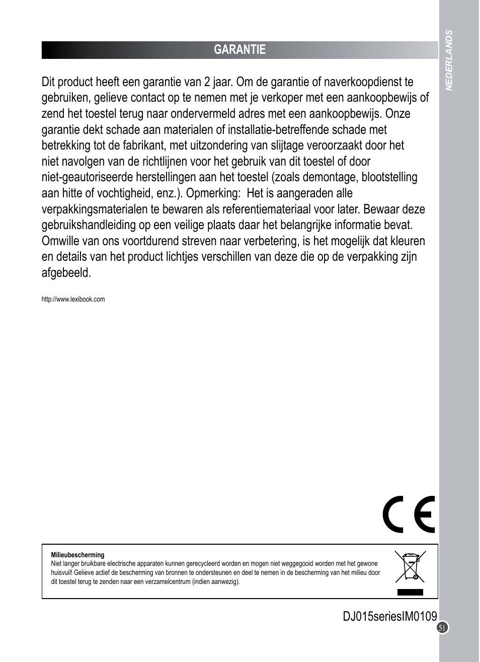 Lexibook DJ015 Series User Manual | Page 51 / 54