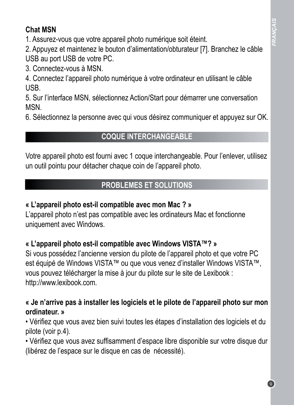 Lexibook DJ015 Series User Manual | Page 9 / 54