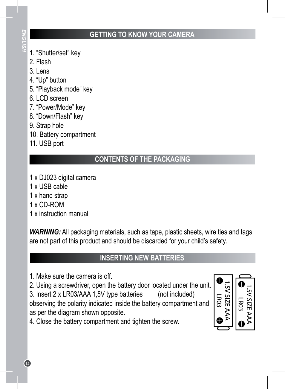 Lexibook DJ023 Series User Manual | Page 14 / 76