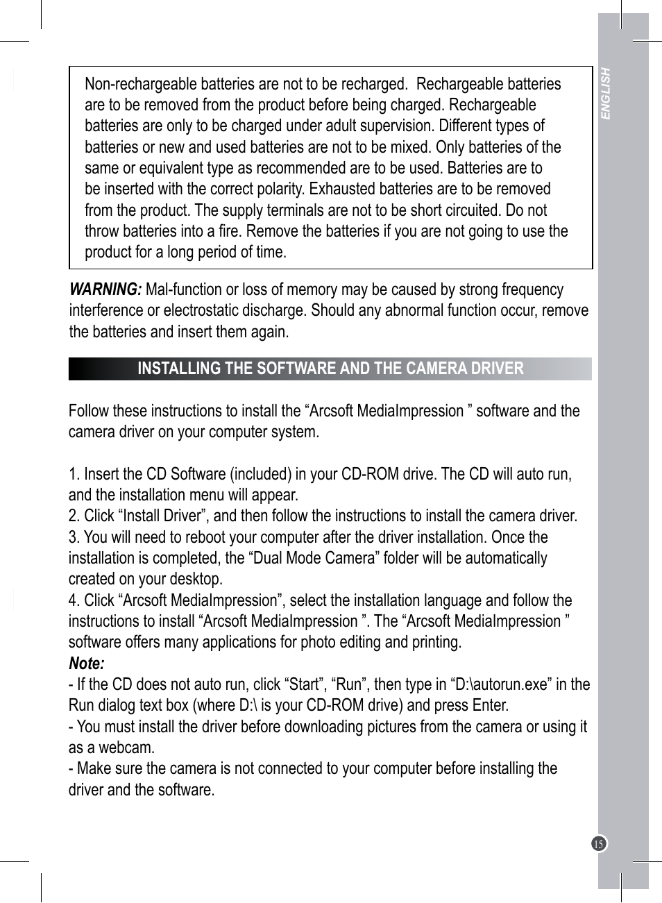 Lexibook DJ023 Series User Manual | Page 15 / 76