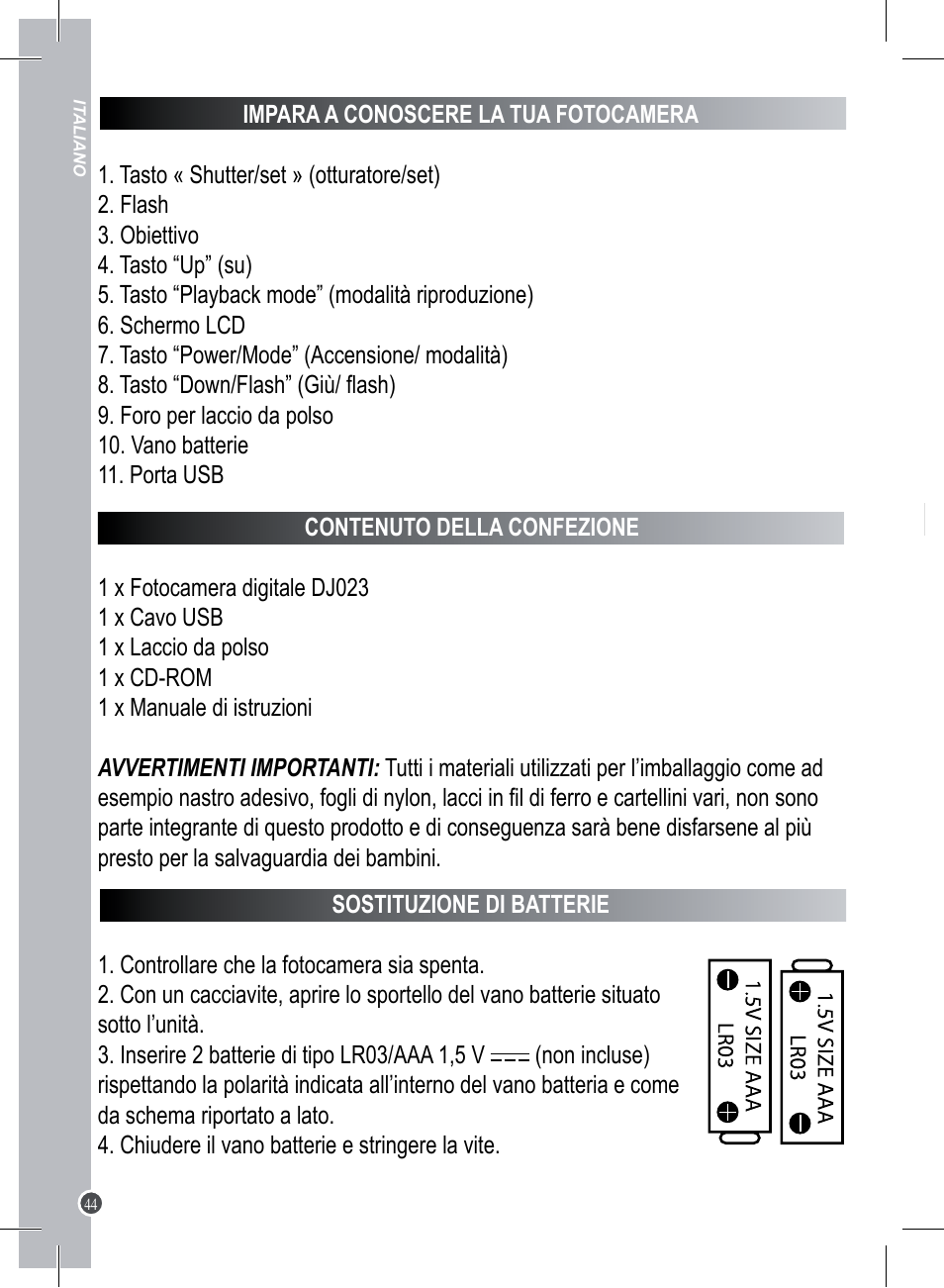 Lexibook DJ023 Series User Manual | Page 44 / 76