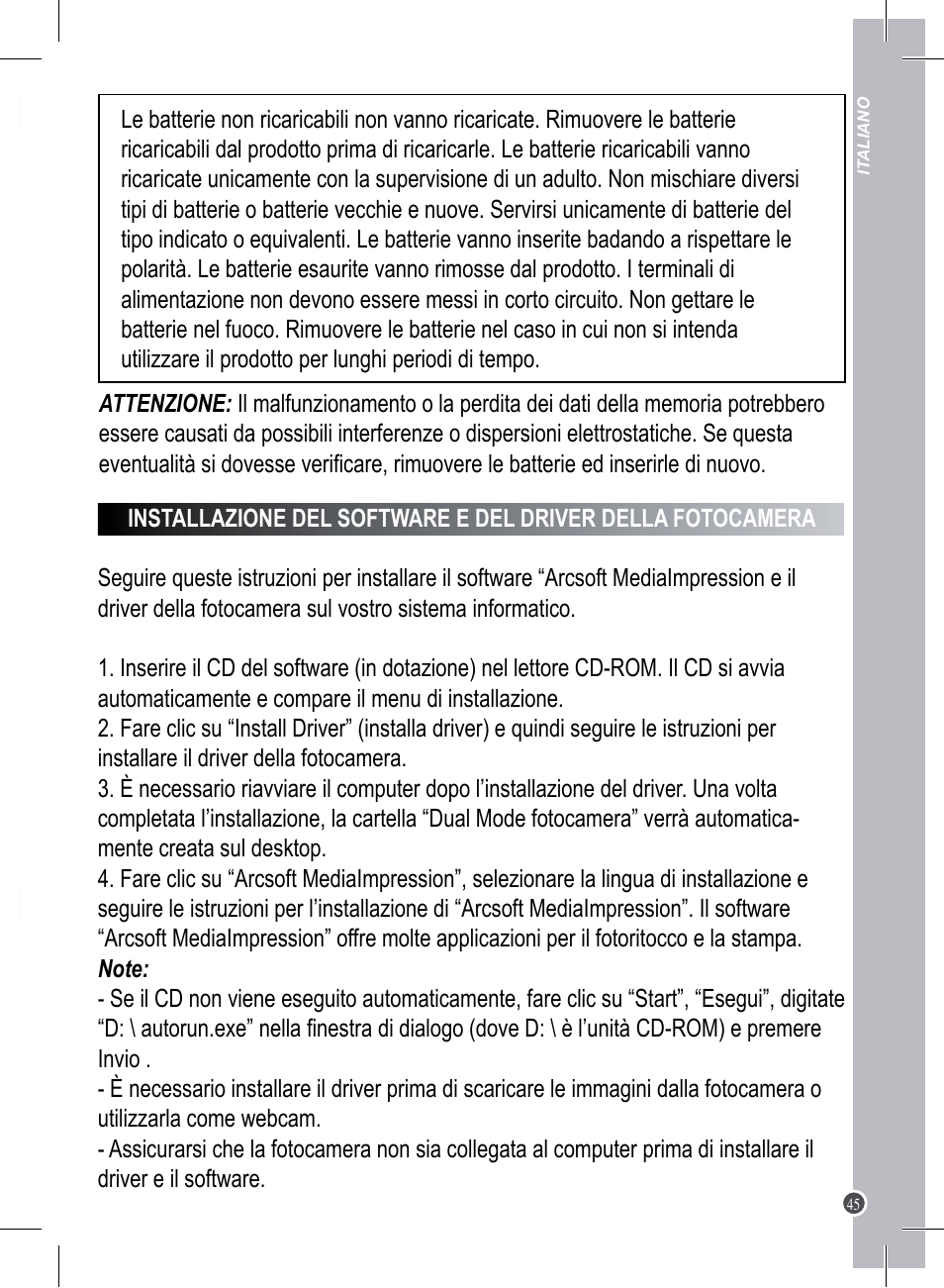 Lexibook DJ023 Series User Manual | Page 45 / 76