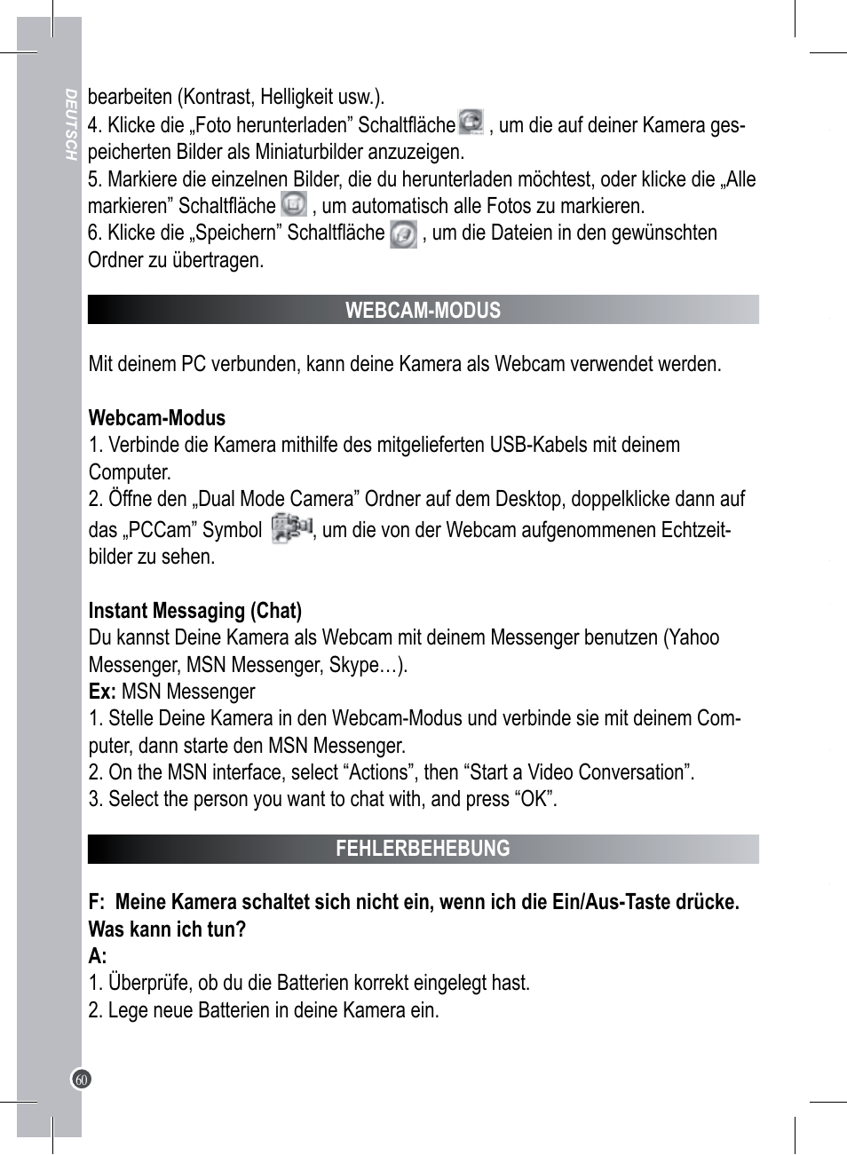 Lexibook DJ023 Series User Manual | Page 60 / 76