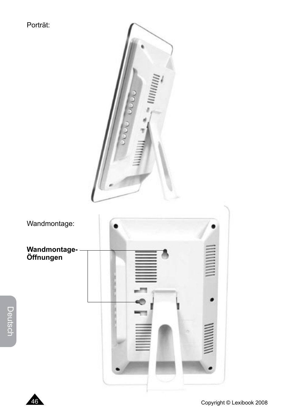 Deutsch | Lexibook DF700BB / DF700SP / DF700HSM User Manual | Page 46 / 60