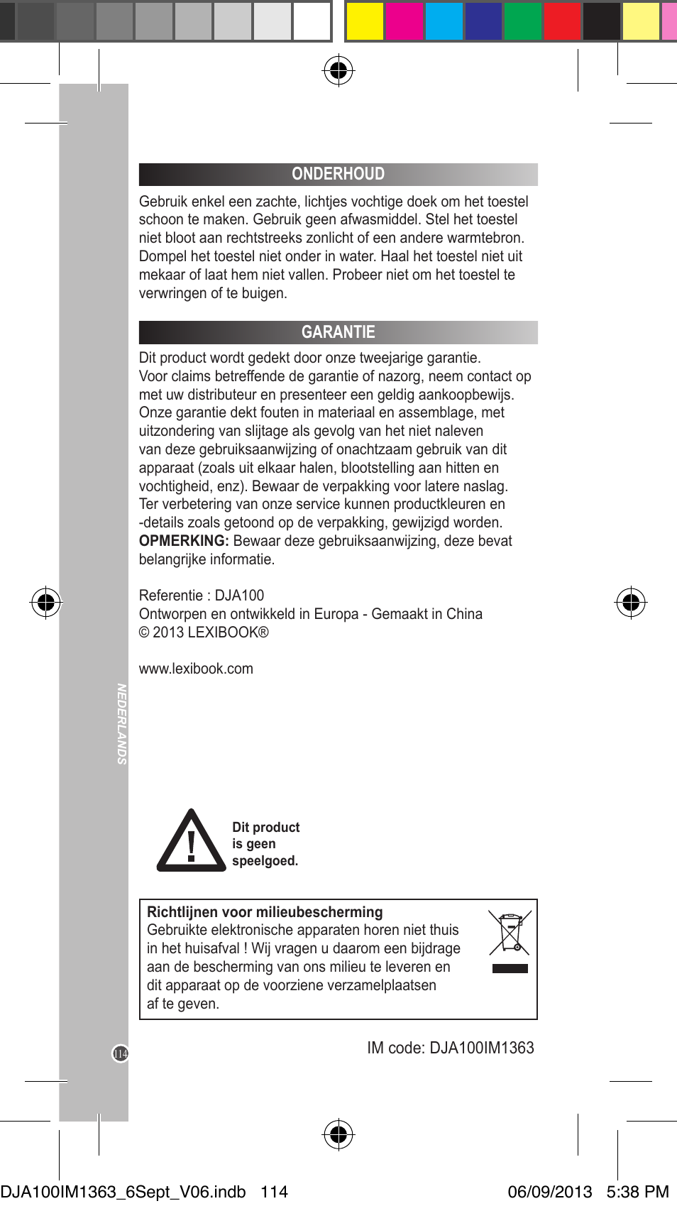 Lexibook DJA100 User Manual | Page 114 / 116