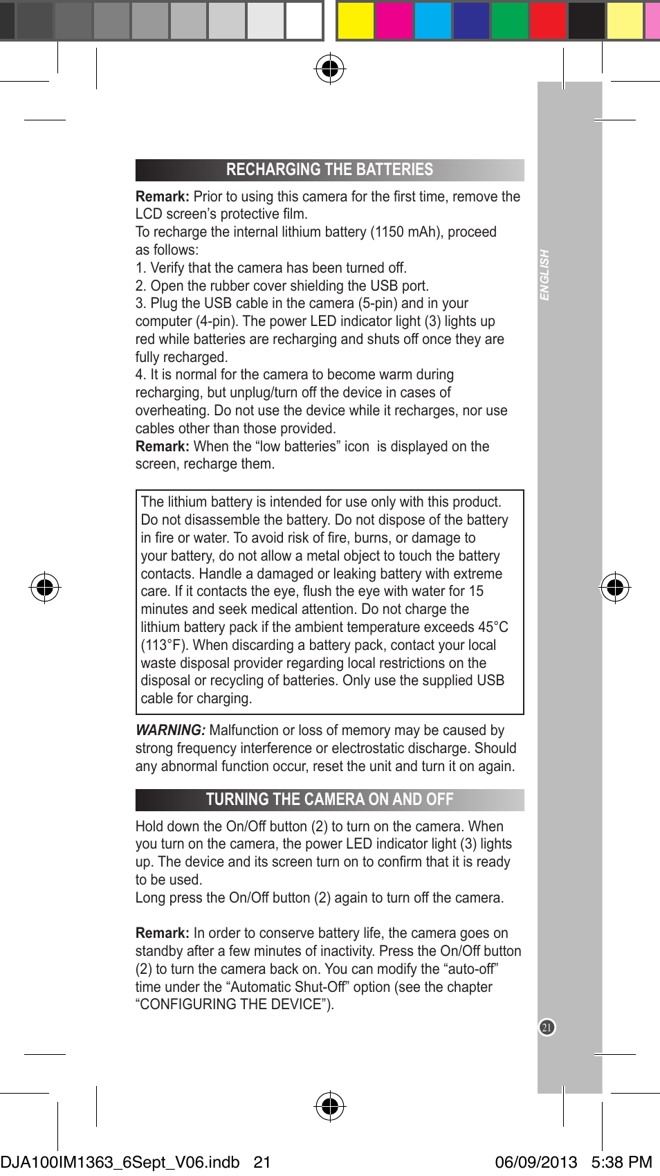 Lexibook DJA100 User Manual | Page 21 / 116