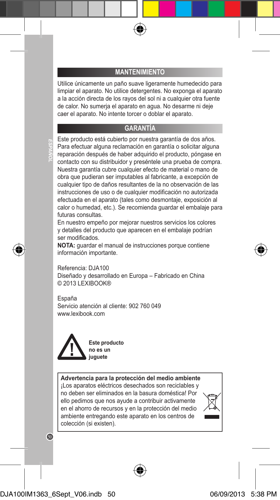 Lexibook DJA100 User Manual | Page 50 / 116