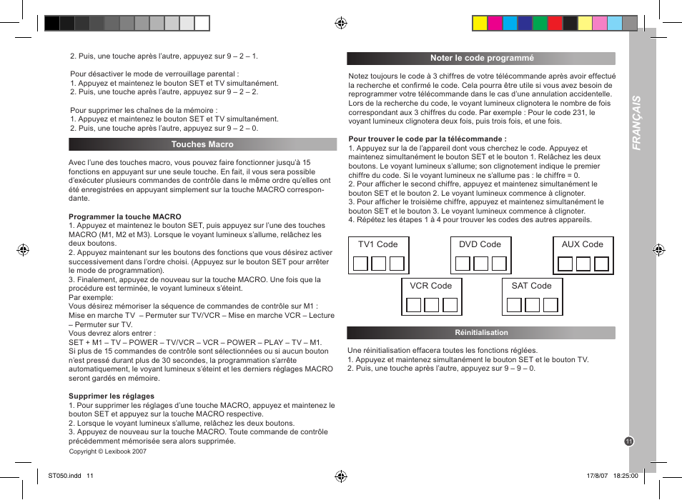Français | Lexibook ST050 User Manual | Page 11 / 51