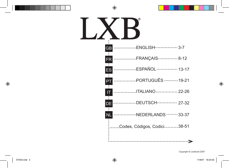 Lexibook ST050 User Manual | Page 2 / 51