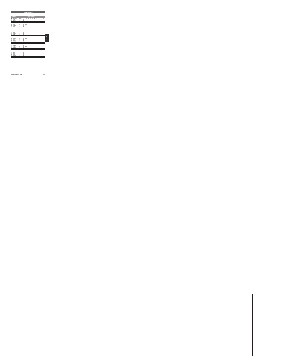 Lexibook ST5 codes for HIFI User Manual | 1 page
