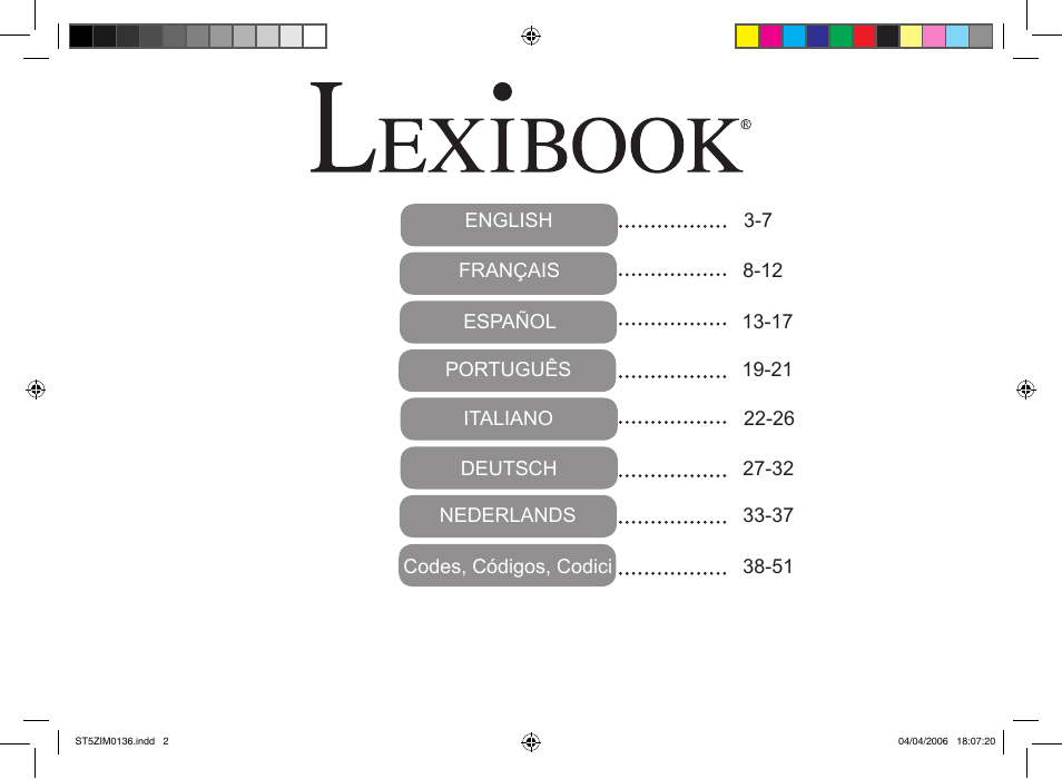 Lexibook ST5Z User Manual | Page 2 / 51