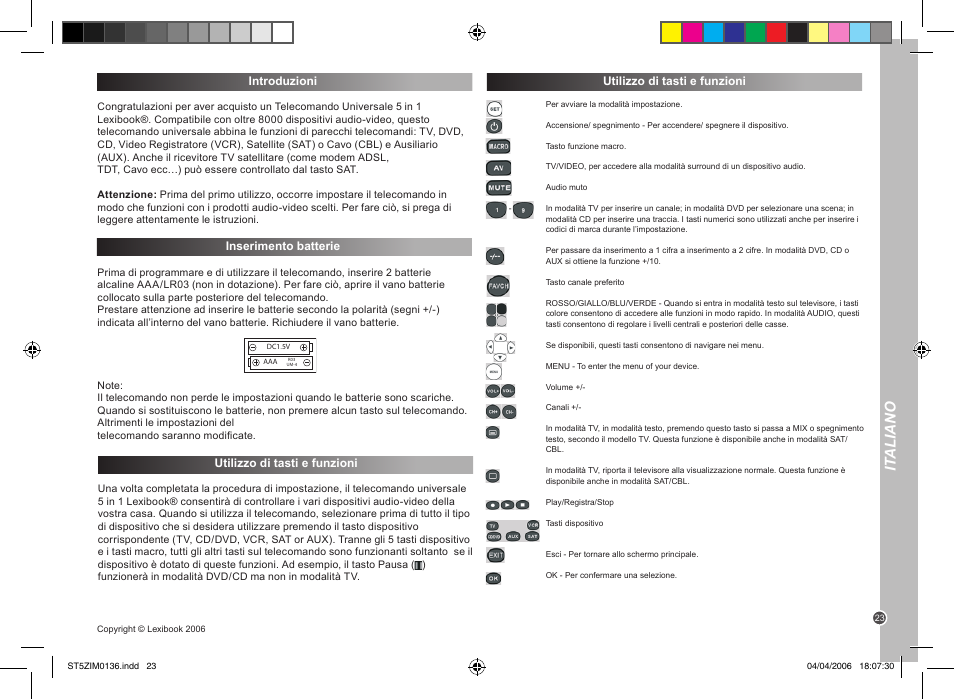 It aliano | Lexibook ST5Z User Manual | Page 23 / 51