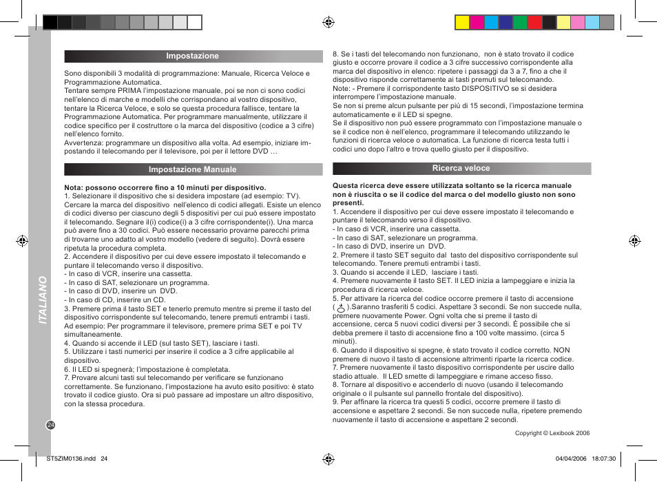 It aliano | Lexibook ST5Z User Manual | Page 24 / 51