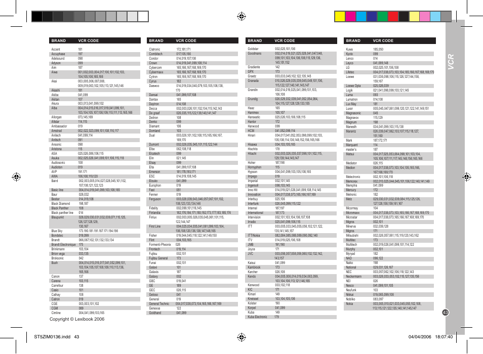 Lexibook ST5Z User Manual | Page 43 / 51