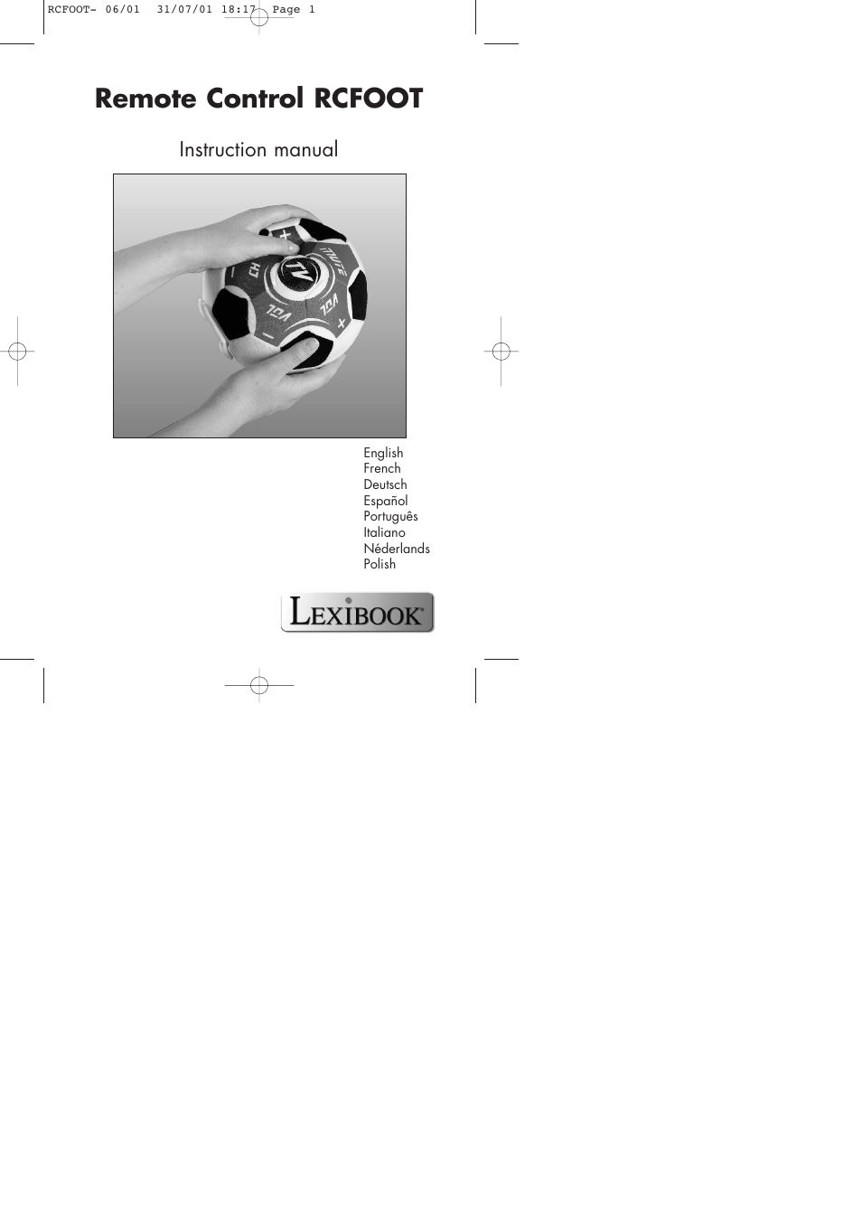 Lexibook RCFOOT User Manual | 18 pages