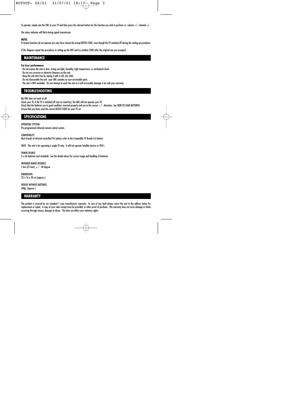 Lexibook RCFOOT User Manual | Page 3 / 18