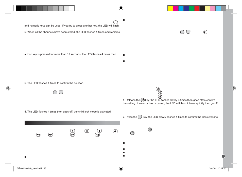 English | Lexibook ST400 User Manual | Page 13 / 56