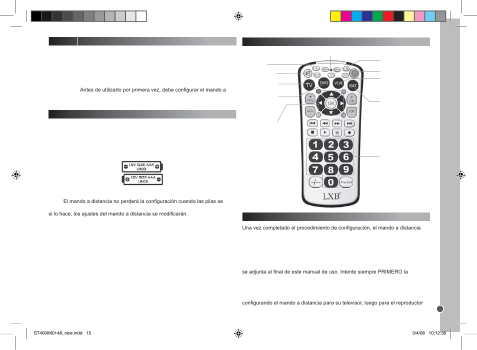 Español | Lexibook ST400 User Manual | Page 15 / 56