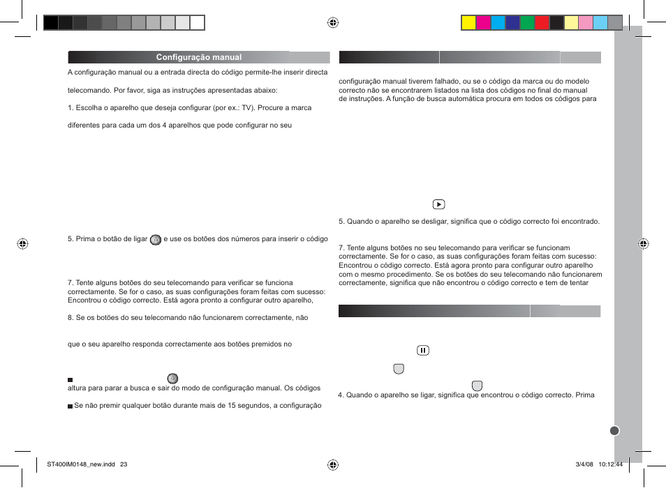 Português | Lexibook ST400 User Manual | Page 23 / 56