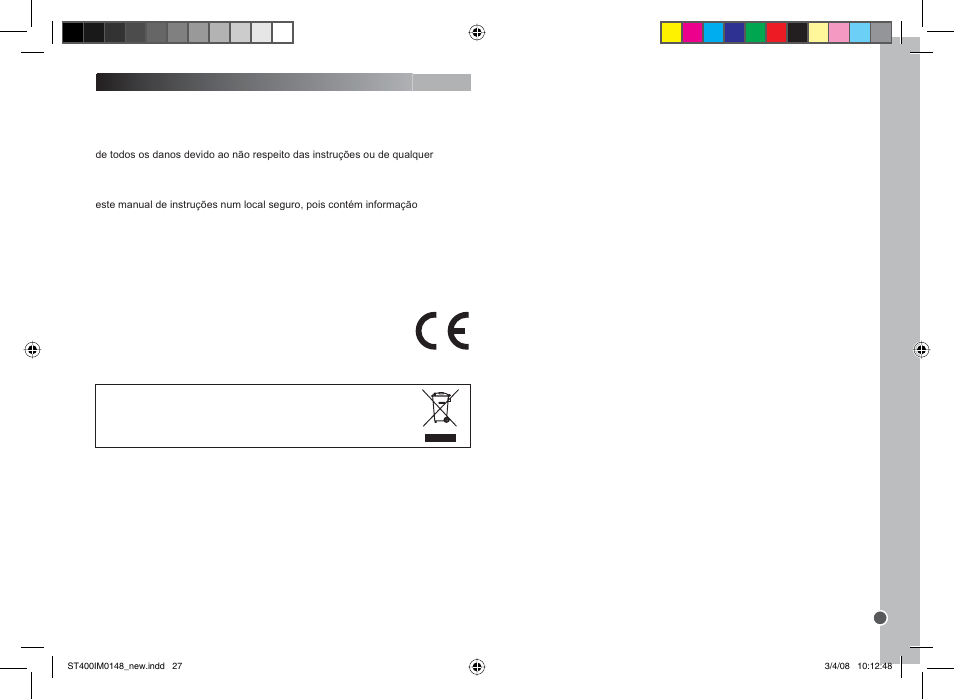 Português | Lexibook ST400 User Manual | Page 27 / 56