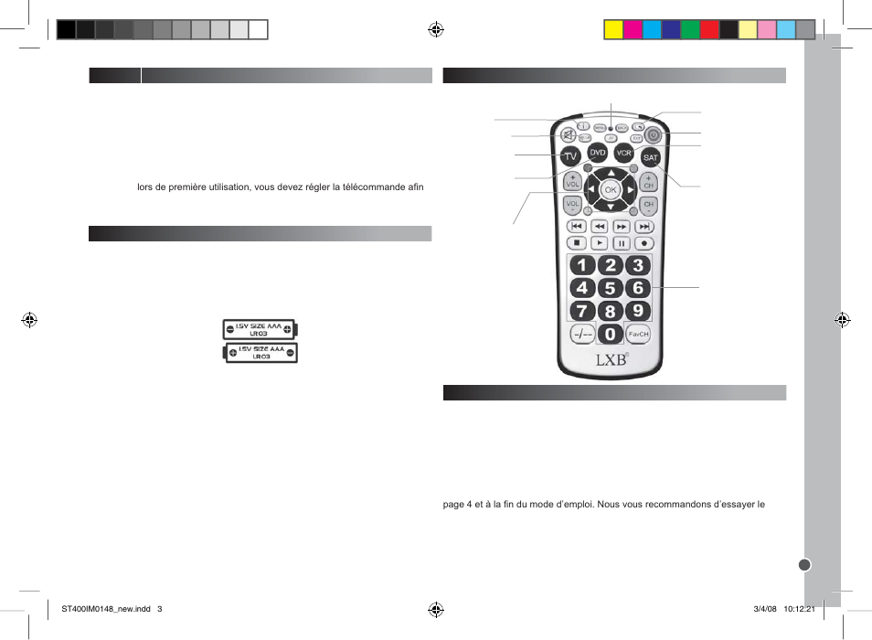 Français | Lexibook ST400 User Manual | Page 3 / 56