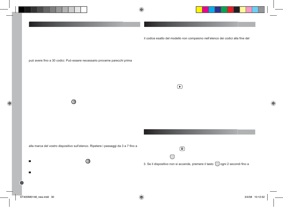 Italiano | Lexibook ST400 User Manual | Page 30 / 56