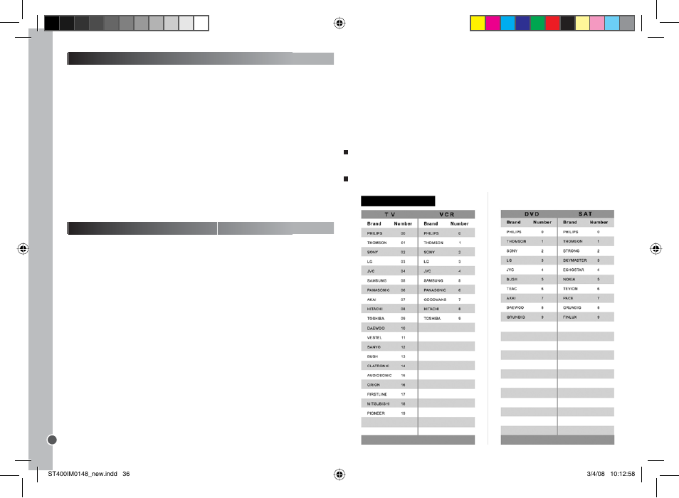 Lexibook ST400 User Manual | Page 36 / 56