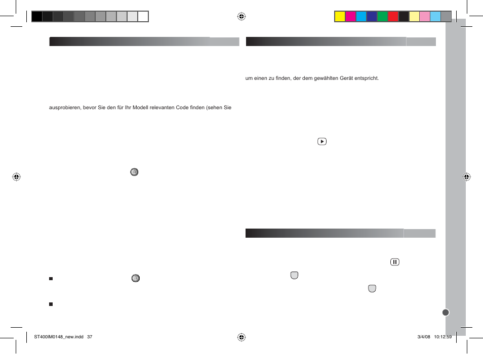 Deutsch | Lexibook ST400 User Manual | Page 37 / 56