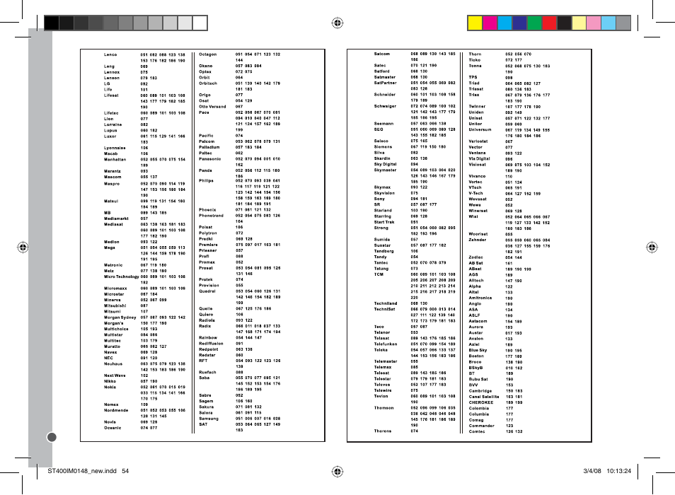 Lexibook ST400 User Manual | Page 54 / 56