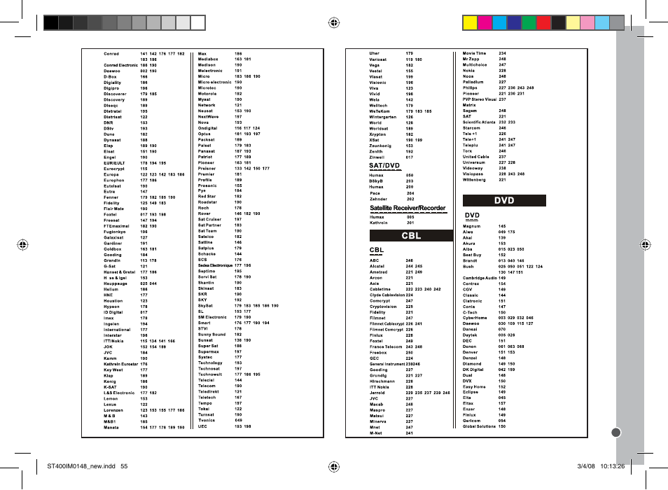 Lexibook ST400 User Manual | Page 55 / 56