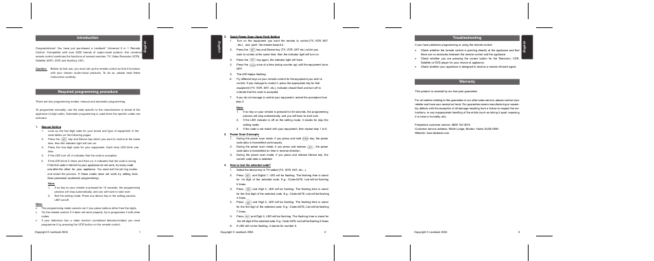Lexibook ST5 User Manual | 1 page