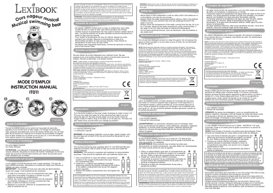 Lexibook IT011 User Manual | 1 page