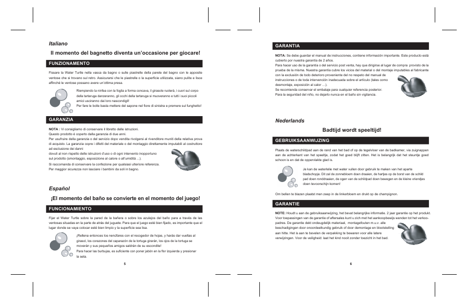 Nederlands badtijd wordt speeltijd | Lexibook IT010 User Manual | Page 3 / 4