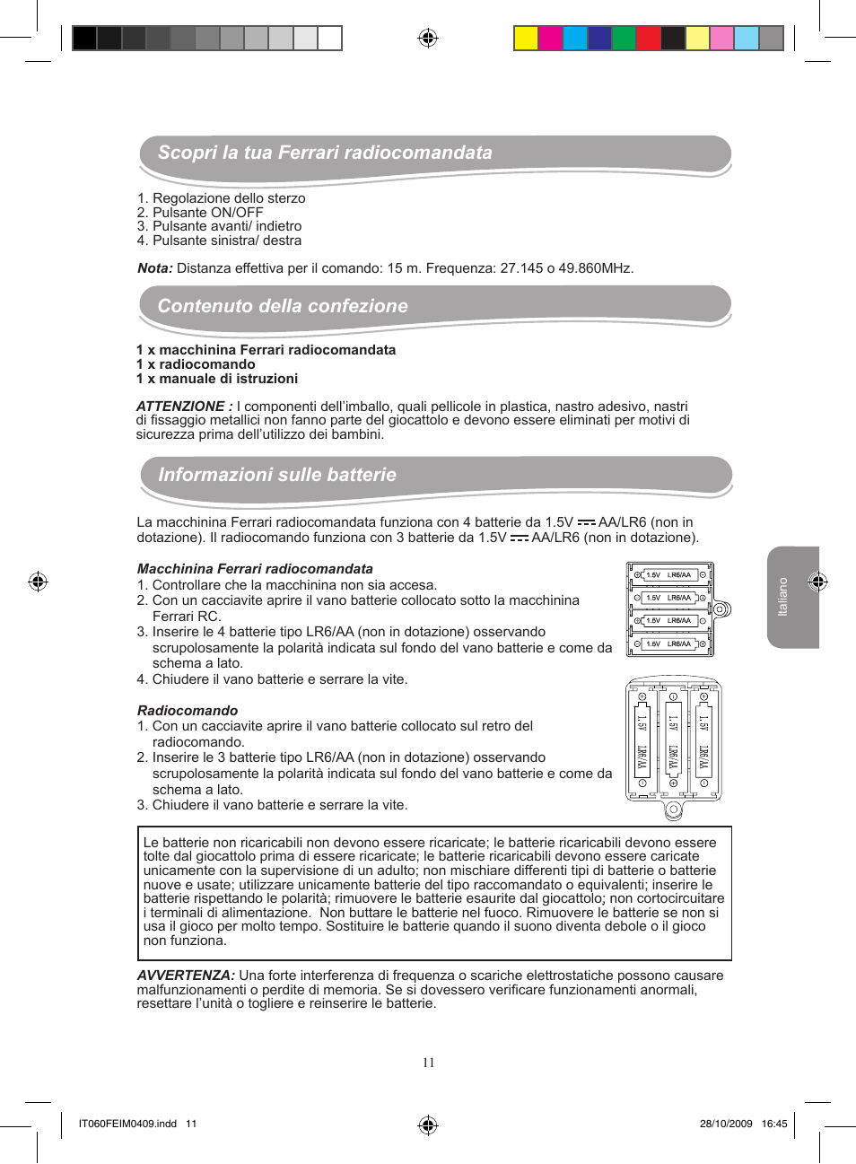 Informazioni sulle batterie | Lexibook IT060FE User Manual | Page 11 / 20