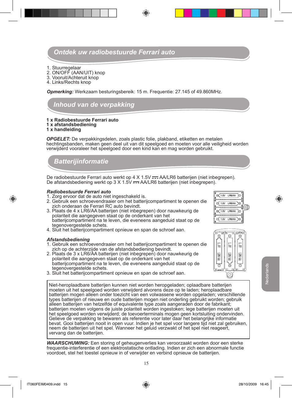 Batterijinformatie | Lexibook IT060FE User Manual | Page 15 / 20