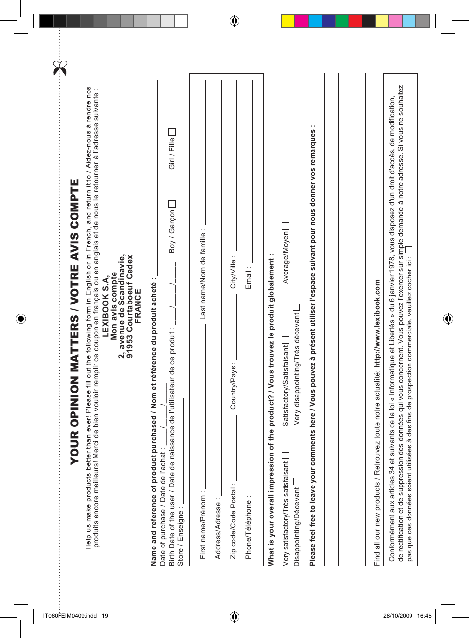 Lexibook IT060FE User Manual | Page 19 / 20