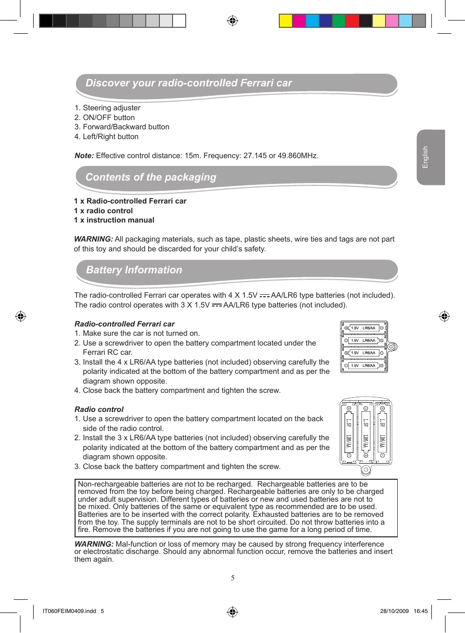 Battery information | Lexibook IT060FE User Manual | Page 5 / 20