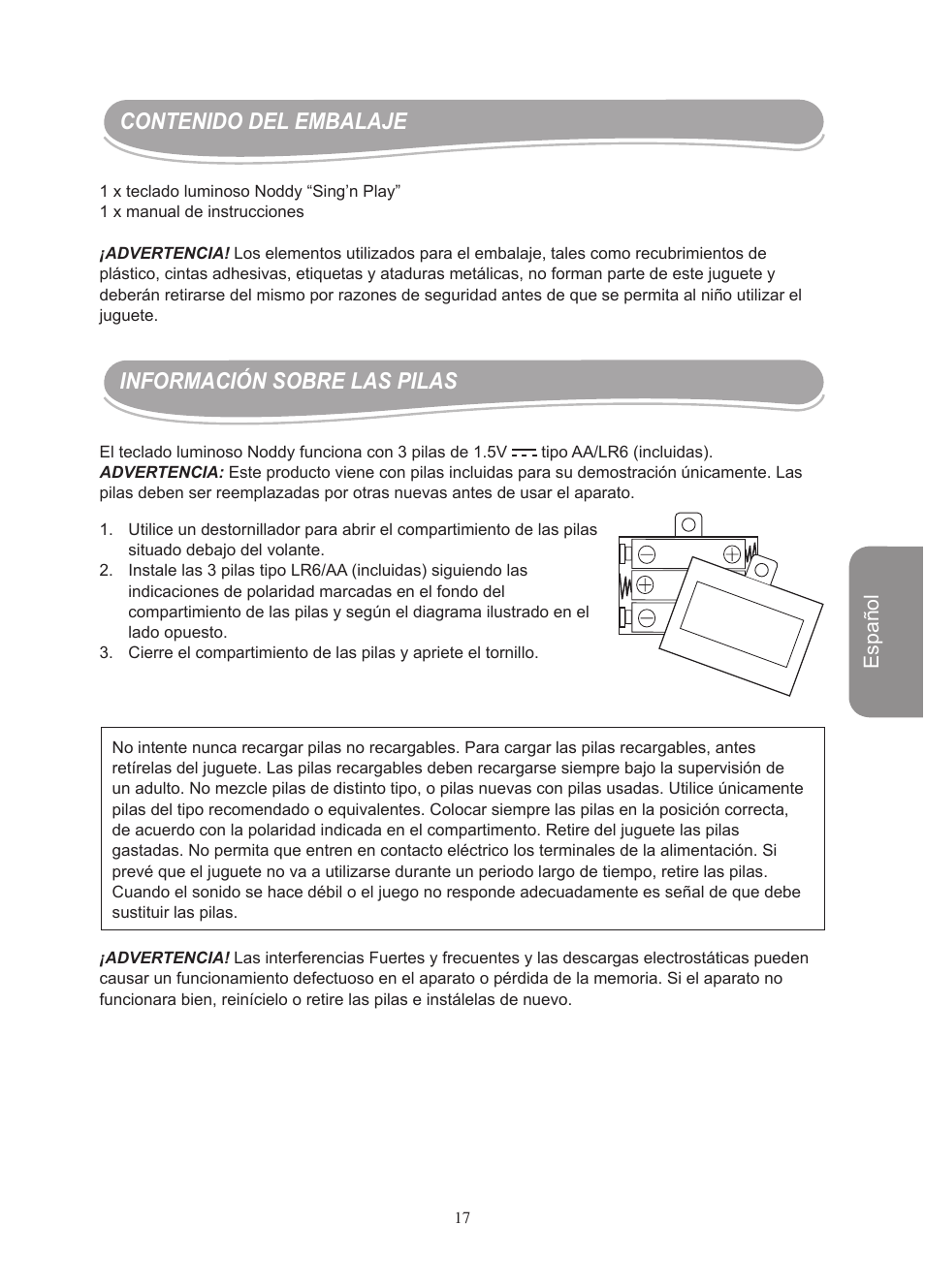 Lexibook IT750NO User Manual | Page 17 / 24