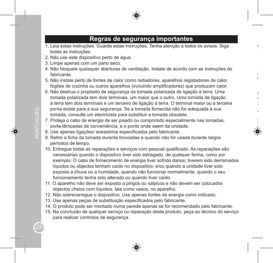 Regras de segurança importantes | Lexibook SMBABY1 User Manual | Page 28 / 60