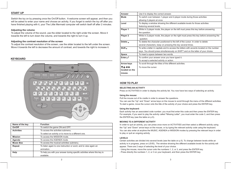 2_3.pdf | Lexibook JC252GB User Manual | Page 2 / 5