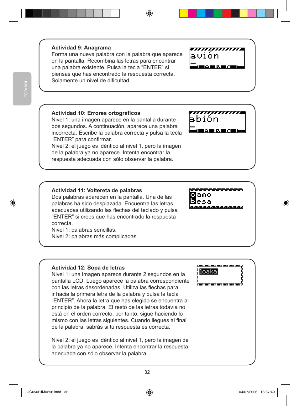 Lexibook JC650i1 User Manual | Page 32 / 43