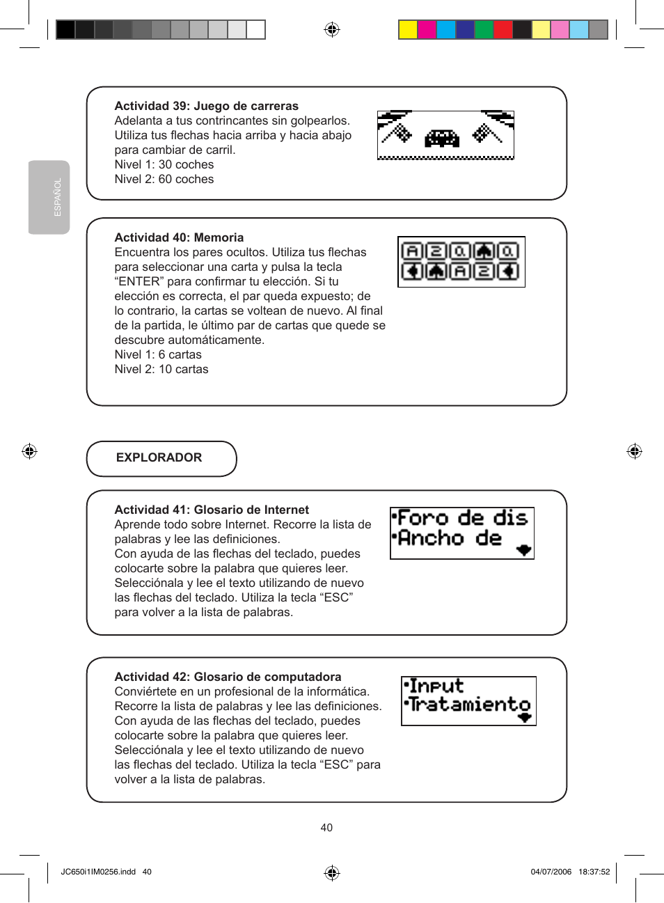 Lexibook JC650i1 User Manual | Page 40 / 43