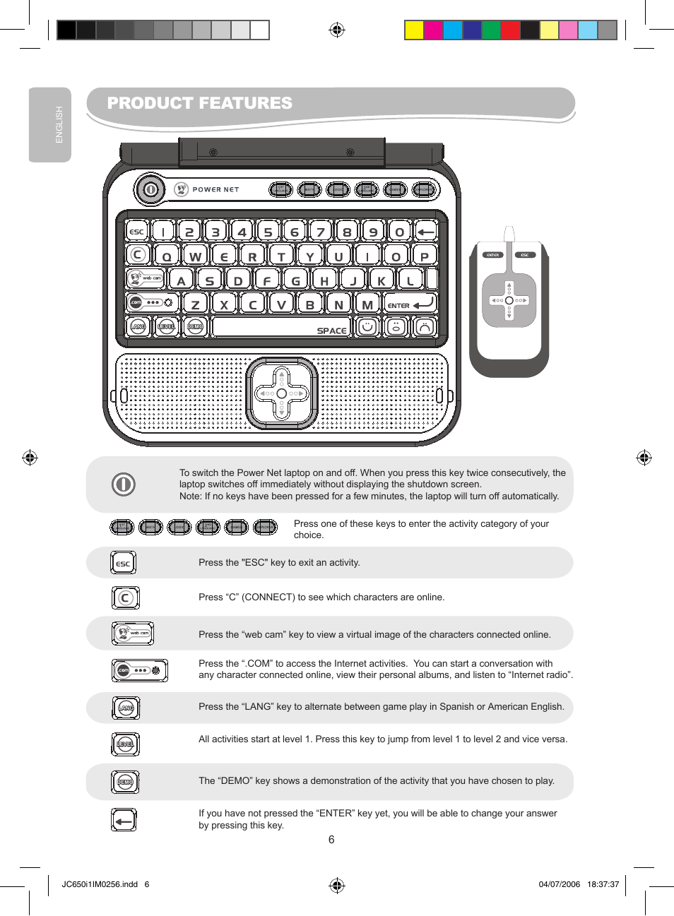 Product features | Lexibook JC650i1 User Manual | Page 6 / 43