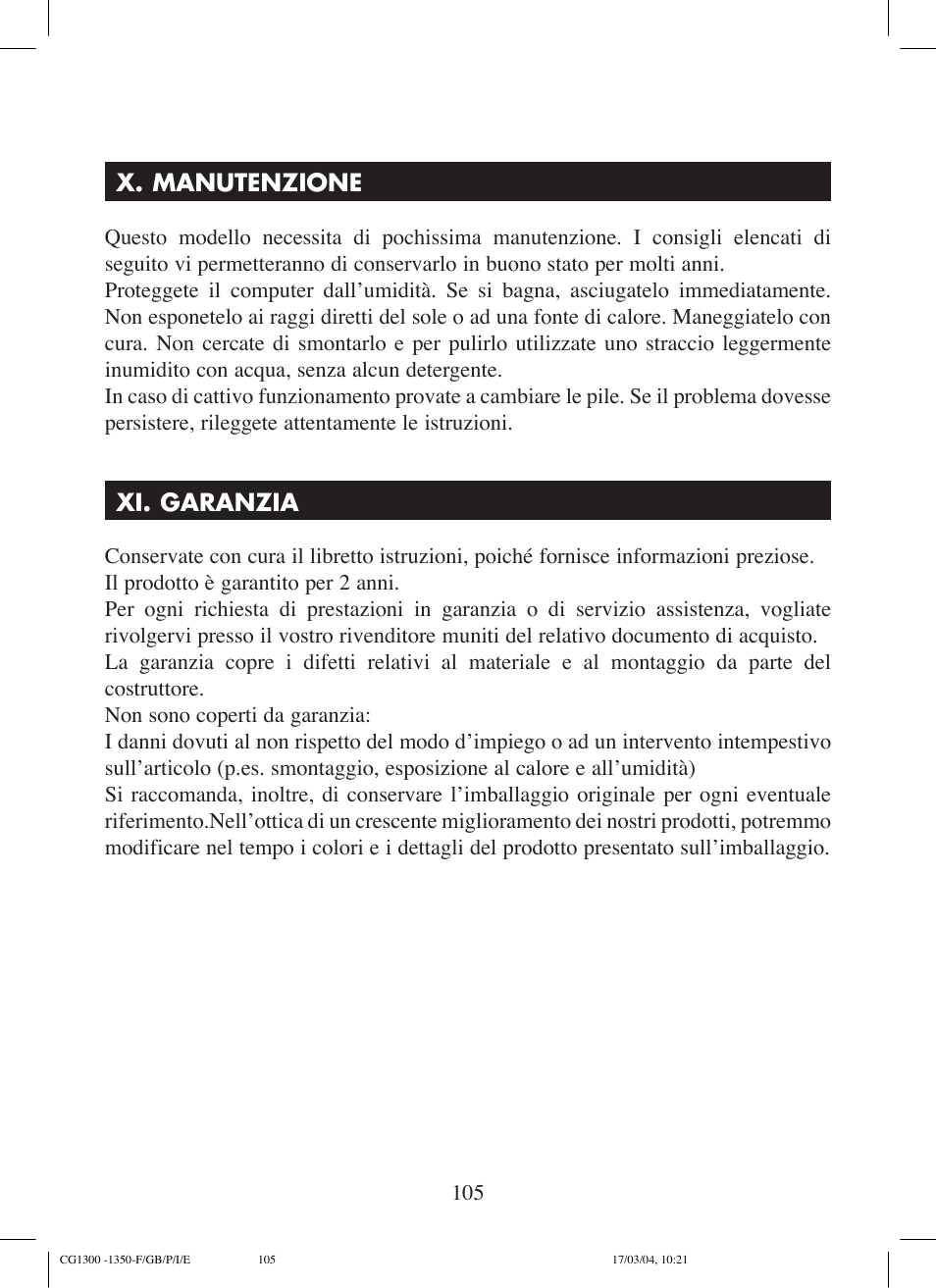Lexibook CG1300 User Manual | Page 105 / 132